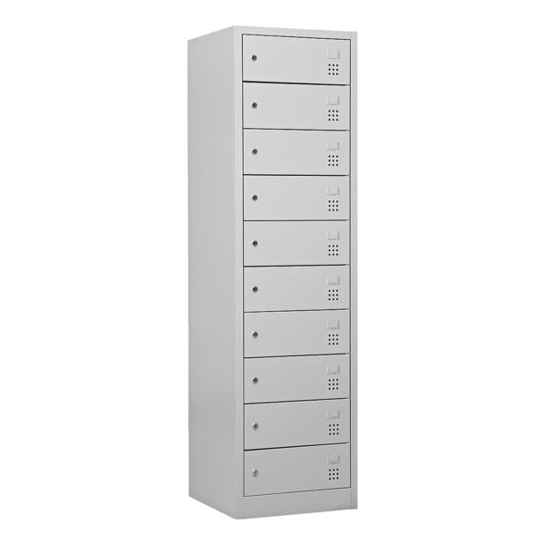 Gürkan Schließfachschrank mit Zylinderschloss grau, 50x180x50 cm