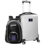 Northwestern Wildcats Deluxe 2-Piece Backpack and Carry-On Set - Silver