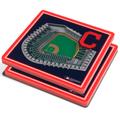 Blue Cleveland Indians 3D StadiumViews Coasters