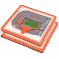 White Texas Longhorns 3D StadiumViews Coasters