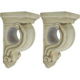 Charlton Home® Souliere Curtain Drapery Sconce | 5.75 H x 3.125 W x 2.75 D in | Wayfair 99C72BB992C843D4AA1C26990E1A2307