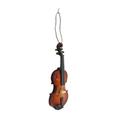 The Holiday Aisle® Miniature Violin Realistic Musical Instrument Hanging Figurine Ornament Plastic in Brown | 5 H x 1.75 W x 0.5 D in | Wayfair