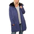 Ulla Popken Women's Steppmantel Coat, Blue (Marine Melliert 79), 20 (Size: 46+)