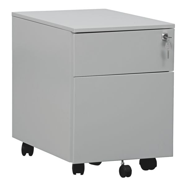 Gürkan Stahl-Rollcontainer mit Hängeregistratur grau, 39x55x59 cm Image