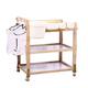 HANSHAN Bedding Changing Table, Moving Newborn Baby Multifunction Bath Care Station Solid Wood Baby Touching Table Massage Bed 34 × 22 × 38 Inch (Color : D)