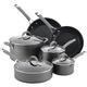 Circulon Elementum Hard Anodised Nonstick Pots and Pans, set 6 Piece Set, Grey [Amazon Exclusive]