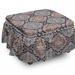 East Urban Home Box Cushion Ottoman Slipcover Polyester in Gray/Pink | 16 H x 38 W x 38 D in | Wayfair B64F4094C1FD41B595DF58A0D8A29999