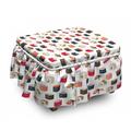 East Urban Home Various Yummy Graphic Rolls Ottoman Slipcover Polyester in Pink | 16 H x 38 W x 0.1 D in | Wayfair E1738253E56543198915FCDDC9CD6717