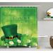 The Holiday Aisle® St. Patrick'S Day Happy Greetings For Cultural Day Religion Shamrock Daisy & Leprechaun Hat Single Shower Curtain | Wayfair