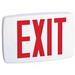 Lithonia Lighting Thermoplastic Standard LED Exit Sign w/ Backup Battery Thermoplastic in Red/White | 7.6 H x 11.75 W x 2 D in | Wayfair