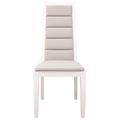 Latitude Run® Paray Side Chair Upholstered/Genuine Leather in White | 43.5 H x 18 W x 19 D in | Wayfair VENUS-WG-CHAIR