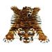 Orange 55 x 0.5 in Area Rug - Zoomie Kids Tiger Playmat Faux Fur | 55 W x 0.5 D in | Wayfair 57685