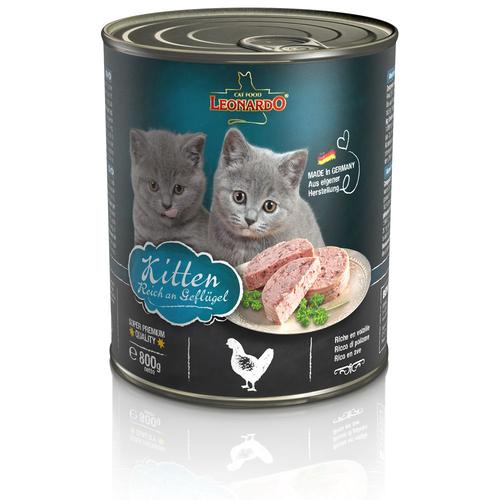 24x800g All Meat Kitten Geflügel Sparpaket Leonardo Katzenfutter