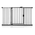Bettacare Auto Close Stair Gate, 139.8cm - 146.8cm, Slate Grey, Pressure Fit Safety Gate, Baby Gate, Safety Barrier for Doors Hallways and Spaces, Easy Installation
