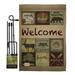 Breeze Decor Call of the Wilderness Nature Outdoor Impressions Decorative 2-Sided 19 x 13 in. Flag Set in Gray/Black | 18.5 H x 13 W in | Wayfair