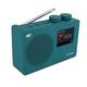 Metronic DAB Radio (DAB+, UKW, portabel, Radiowecker, Blockdesign), blau, 477253