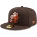 Men's New Era Brown Cleveland Browns Color Dim 59FIFTY Fitted Hat