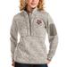 Women's Antigua Oatmeal Texas A&M Aggies Fortune Half-Zip Pullover Sweater