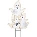 The Holiday Aisle® Metal Ghost Figure Stake Metal in White | 30 H x 14 W x 1 D in | Wayfair 8833GH