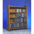 Rebrilliant 220 CD Multimedia Storage Rack Wood/Solid Wood in Brown | 30 H x 24.25 W x 7.25 D in | Wayfair AD88F35287874C0A972D9DDE83FC44D2