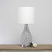Willa Arlo™ Interiors Burlin 22" Chrome Table Lamp Metal/Fabric/Crystal in Gray/White | 22 H x 10 W x 10 D in | Wayfair
