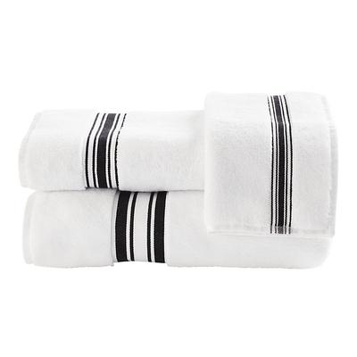 Amelie Bath Towel Collection - Black, Hand Towel - Ballard Designs