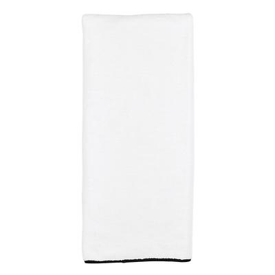 Suzanne Kasler Trimmed Towel Collection - Black, Hand Towel - Ballard Designs