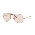 Ray-Ban RB3689 Aviator Sunglasses - Men's Gold 55mm Light Pink Lens RB3689-001-T5-55