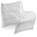 Oggetti Lola Vinyl Outdoor Lounge Chair in White | 31 H x 36 W x 28 D in | Wayfair 05-LL CHR/OD/WH