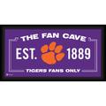 Clemson Tigers Framed 10" x 20" Fan Cave Collage