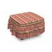 East Urban Home Eye Wavy Lines Groovy Hippie 2 Piece Box Cushion Ottoman Slipcover Set Polyester in Brown/Pink/Red | 16 H x 38 W x 0.1 D in | Wayfair