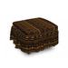 East Urban Home African Timeless Doodle Art 2 Piece Box Cushion Ottoman Slipcover Set Polyester in Black/Brown | 16 H x 38 W x 0.1 D in | Wayfair