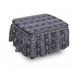 East Urban Home African Vertical Art Borders 2 Piece Box Cushion Ottoman Slipcover Set Polyester in Black | 16 H x 38 W x 0.1 D in | Wayfair