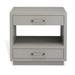 Interlude Taylor 2 - Drawer Solid Wood Nightstand Wood/Upholstered in Gray | 26 H x 26 W x 18 D in | Wayfair 125190