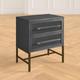 Hopper Studio Sophia 2 Drawer Rattan Nightstand Wood in Gray | 25 H x 22 W x 15.75 D in | Wayfair 7185GY004BCY52