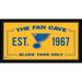 St. Louis Blues Framed 10" x 20" Fan Cave Collage