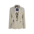 House Of Cavani Ladies Women Tweed Herringbone Cream Black Tailored Fit Blinders Classic - Cream 20