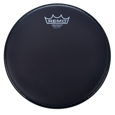 Remo 13" Ambassador Black Suede