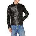 Armani Exchange Men's Eco-Leather Blouson Bomber Jacket, Black (Black 1200), Medium