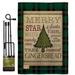 Breeze Decor Oh Christmas Tree Winter Impressions 2-Sided Burlap 19 x 13 in. Flag Set in Brown/Green | 18.5 H x 13 W x 1 D in | Wayfair