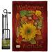 Breeze Decor Welcome Friends Fall Harvest & Autumn Impressions 2-Sided Polyester 19 x 13 in. Flag Set in Red | 18.5 H x 13 W x 1 D in | Wayfair