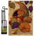 Breeze Decor Cornucopia Fall Harvest & Autumn Impressions 2-Sided Burlap 19 x 13 in. Flag Set in Brown/Red | 18.5 H x 13 W x 1 D in | Wayfair