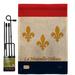 Breeze Decor New Orleans Interests Fleur De Lys Impressions 2-Sided Burlap 19 x 13 in. Flag Set in Brown | 18.5 H x 13 W x 1 D in | Wayfair