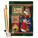 Breeze Decor Joy Snow Woman Impressions Decorative 2-Sided Polyester 40 x 28 in. Flag set in Brown/Green/Red | 40 H x 28 W x 1 D in | Wayfair