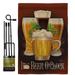 Breeze Decor Beer O'clock Happy Hour & Drinks Beverages Impressions 2-Sided Polyester 19 x 13 in. Flag Set in Black | 18.5 H x 13 W x 1 D in | Wayfair