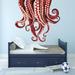 Harriet Bee Jain Vinyl Octopus Tentacles Wall Sticker Canvas/Fabric/Fabric in White | 36 H x 39 W x 0.01 D in | Wayfair