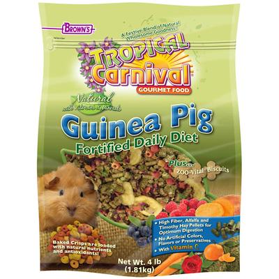 Brown's Tropical Carnival Natural Guinea Pig Fortified Daily Diet Food, 4 lbs.