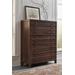 Townsend Five Drawer Solid Wood Chest in Java - Modus 8T0684