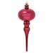 Vickerman 568835 - 8" Berry Red Shiny Finial Christmas Tree Ornament (3 pack) (N174521D)