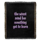 East Urban Home Learning Inspirational Quote Cotton Throw Cotton in Gray/Black | 37 W in | Wayfair 4F5B67219CF84B47A34C1F4DF8CC1AED